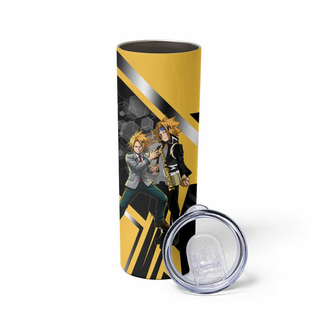 Denki Kaminari Skinny Tumbler Bold Anime Action Illustration with Electric Lightning Effects