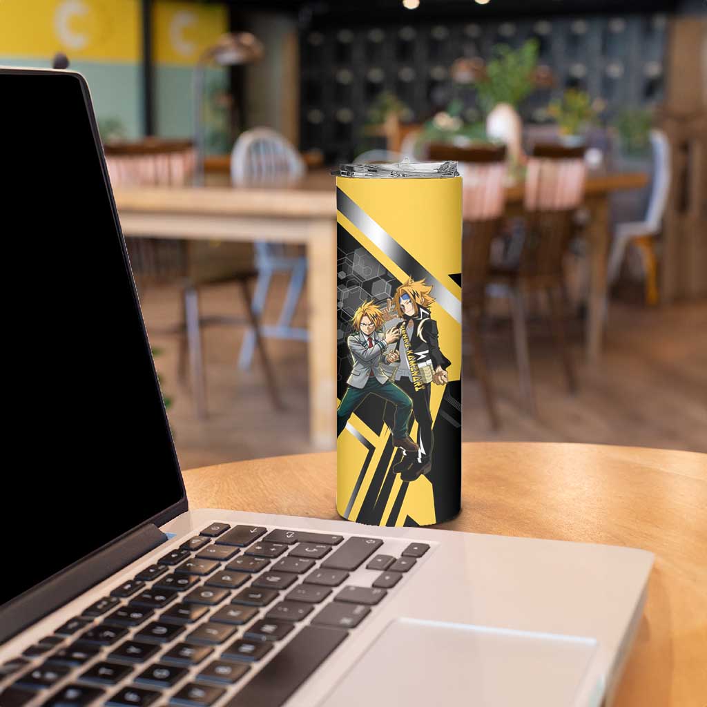 Denki Kaminari Skinny Tumbler Bold Anime Action Illustration with Electric Lightning Effects