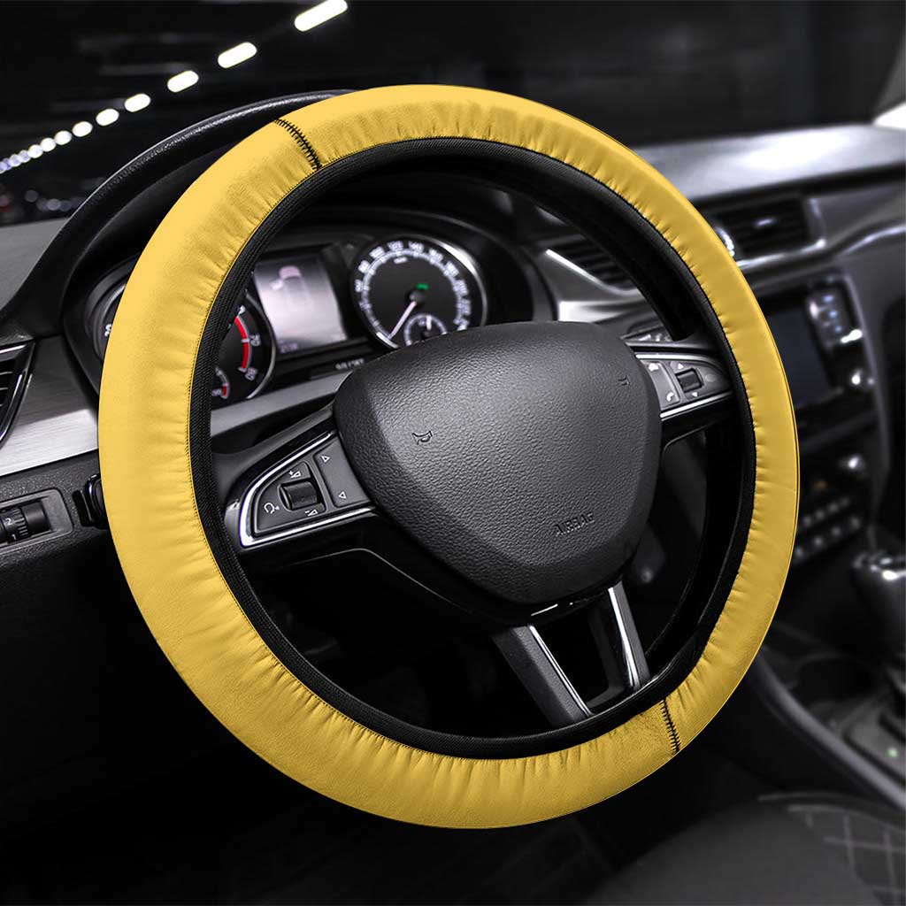 Denki Kaminari Steering Wheel Cover Bold Anime Action Illustration with Electric Lightning Effects