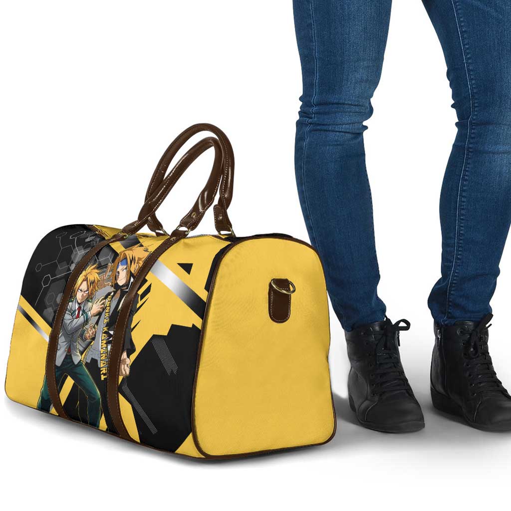 Denki Kaminari Travel Bag Bold Anime Action Illustration with Electric Lightning Effects