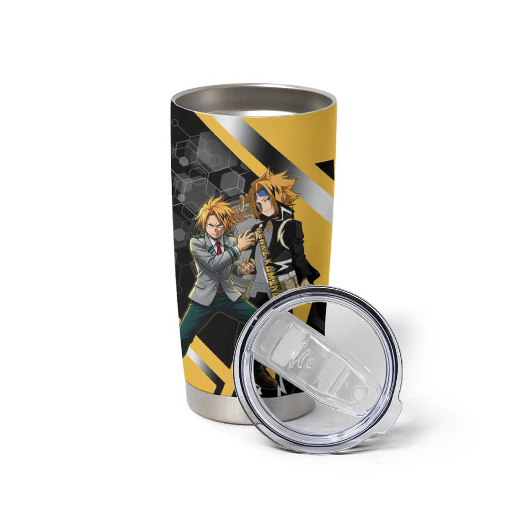 Denki Kaminari Tumbler Cup Bold Anime Action Illustration with Electric Lightning Effects
