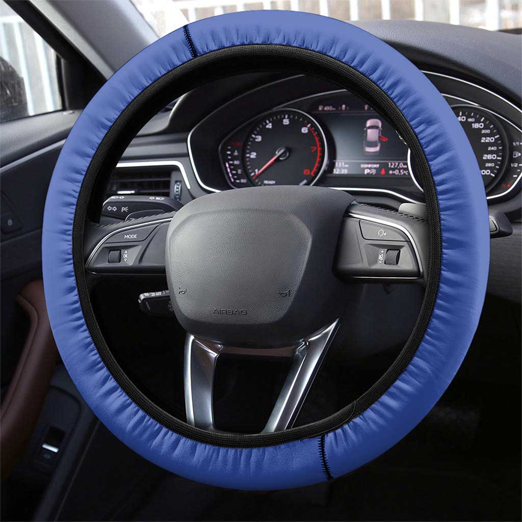 Shoto Todoroki Steering Wheel Cover Split Fire and Ice Anime Illustration with Elemental Energy Effects