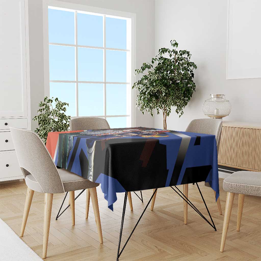Shoto Todoroki Tablecloth Split Fire and Ice Anime Illustration with Elemental Energy Effects