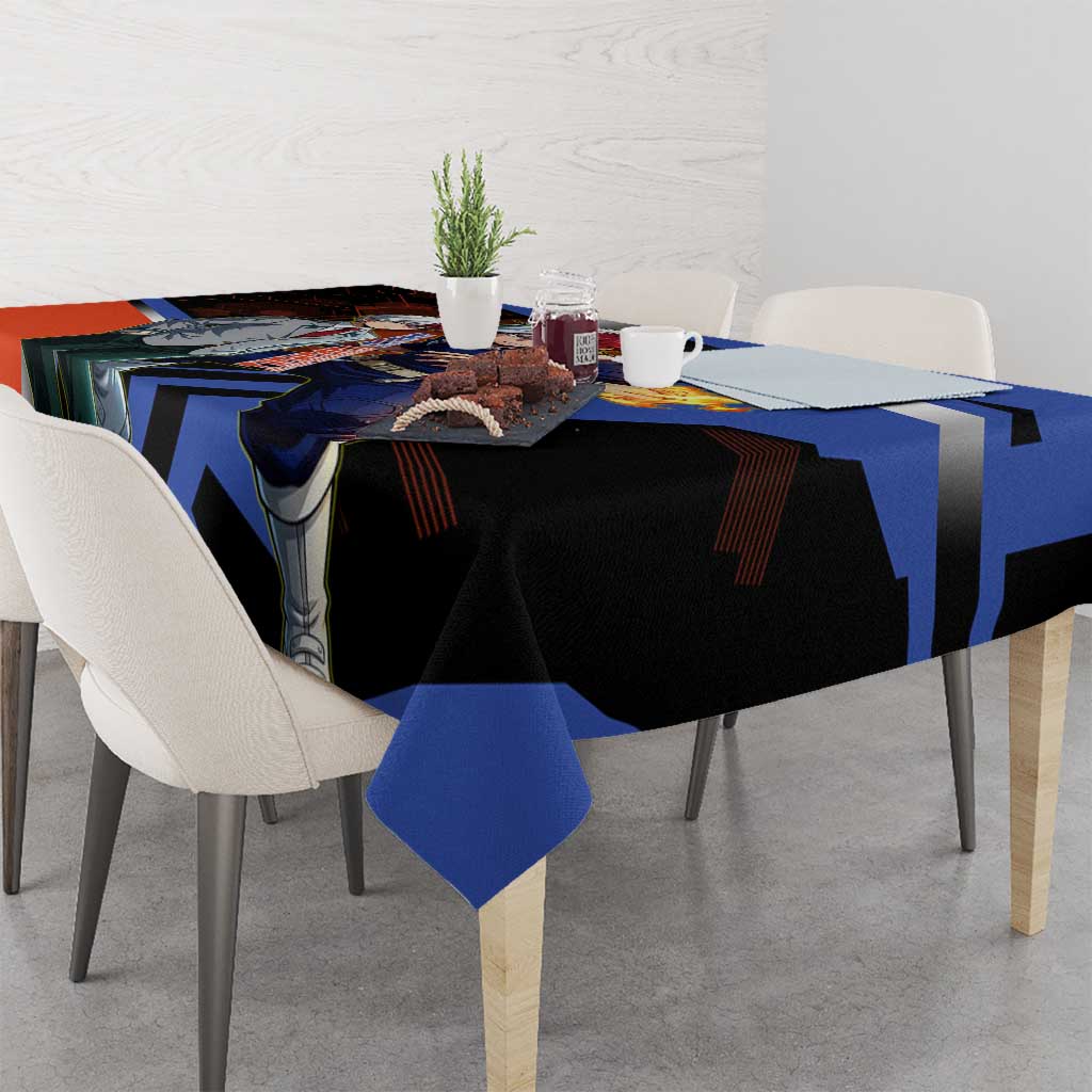 Shoto Todoroki Tablecloth Split Fire and Ice Anime Illustration with Elemental Energy Effects