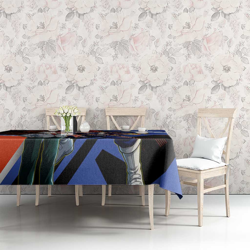 Shoto Todoroki Tablecloth Split Fire and Ice Anime Illustration with Elemental Energy Effects