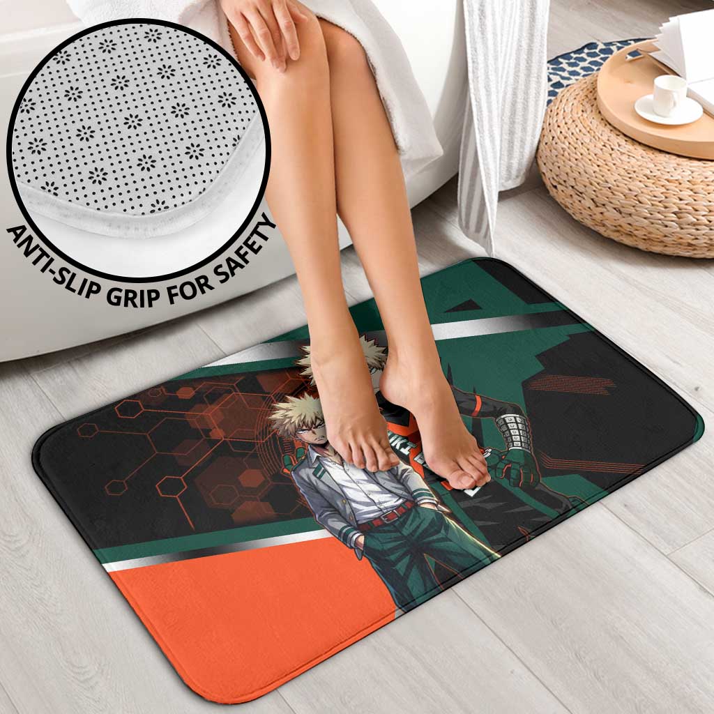 Katsuki Bakugo Bathroom Set Explosive Anime Action Illustration with Fiery Combat Effects
