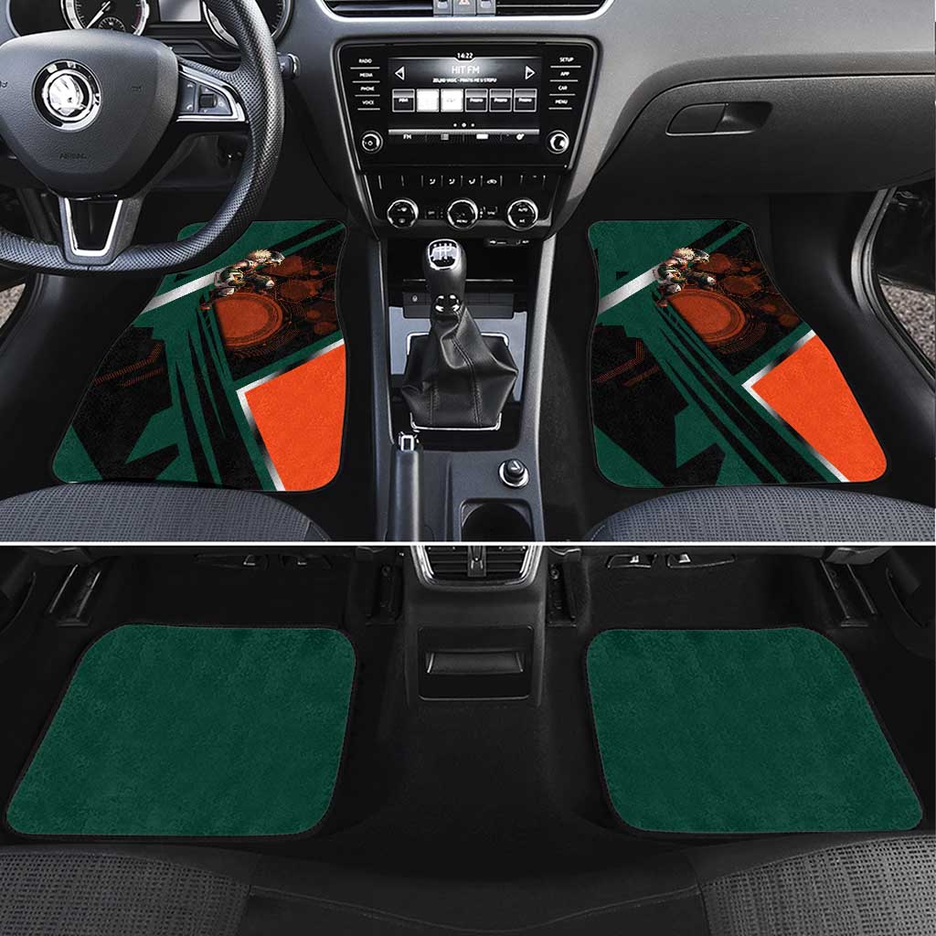 Katsuki Bakugo Car Mats Explosive Anime Action Illustration with Fiery Combat Effects