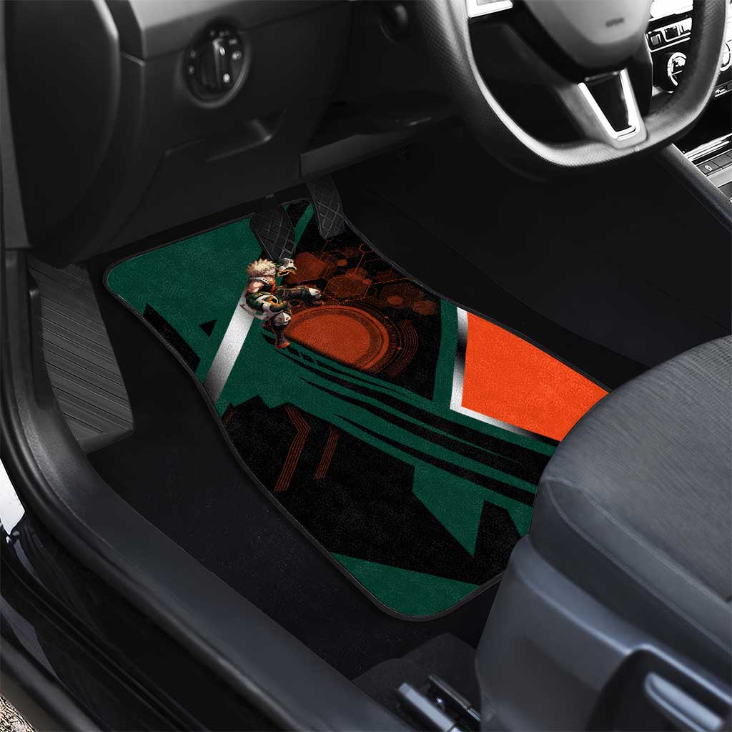 Katsuki Bakugo Car Mats Explosive Anime Action Illustration with Fiery Combat Effects