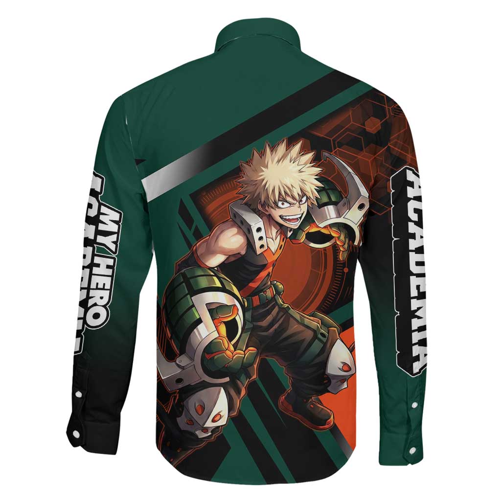 Katsuki Bakugo Family Matching Tank Maxi Dress and Hawaiian Shirt Explosive Anime Action Illustration with Fiery Combat Effects