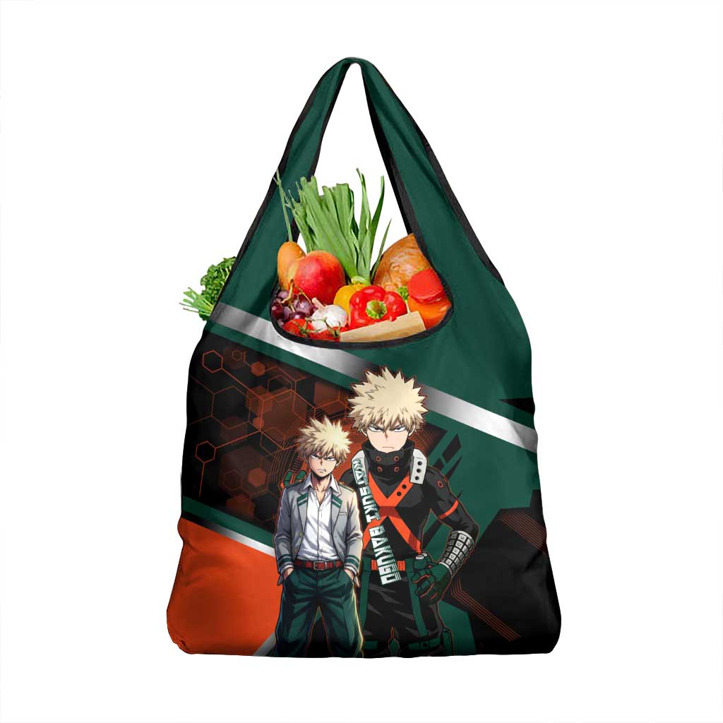 Katsuki Bakugo Grocery Bag Explosive Anime Action Illustration with Fiery Combat Effects