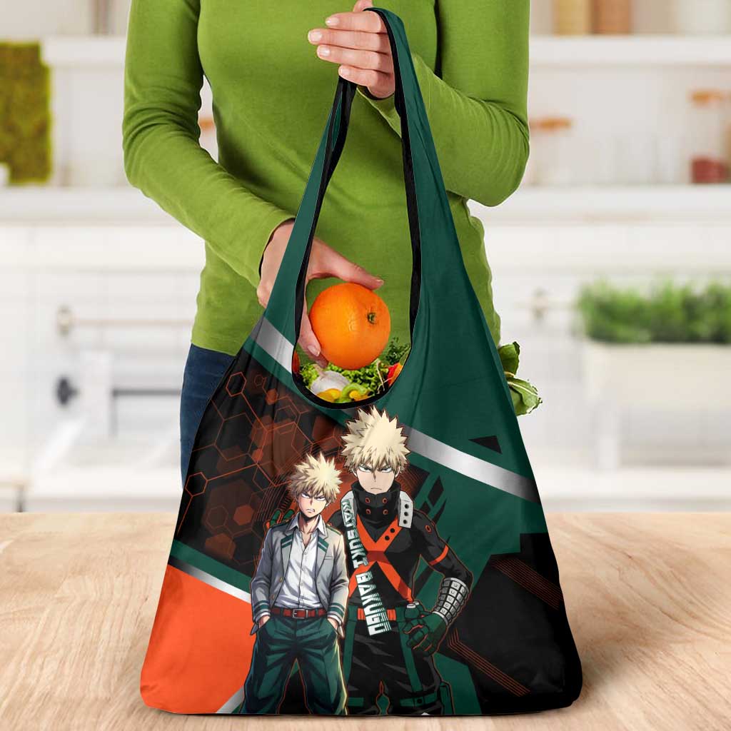 Katsuki Bakugo Grocery Bag Explosive Anime Action Illustration with Fiery Combat Effects