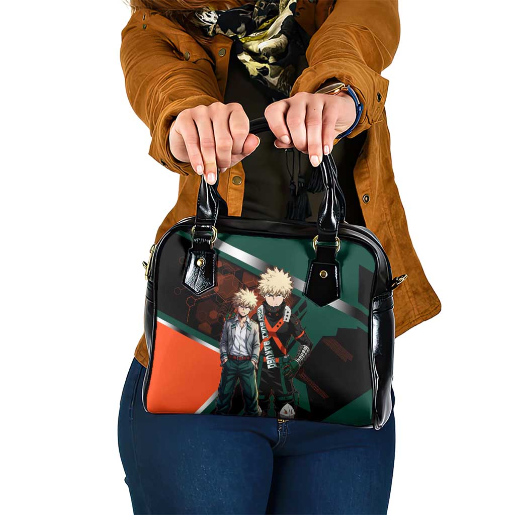 Katsuki Bakugo Shoulder Handbag Explosive Anime Action Illustration with Fiery Combat Effects
