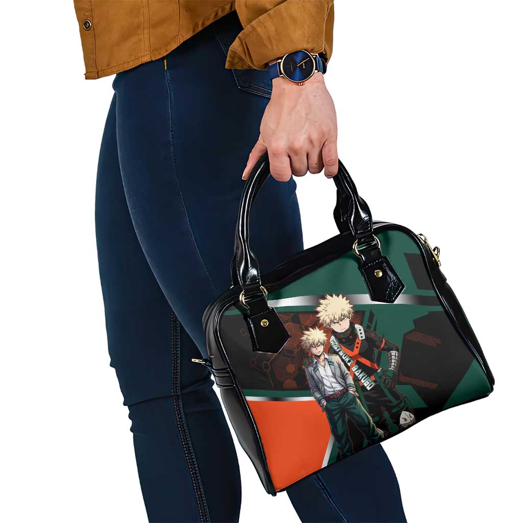Katsuki Bakugo Shoulder Handbag Explosive Anime Action Illustration with Fiery Combat Effects