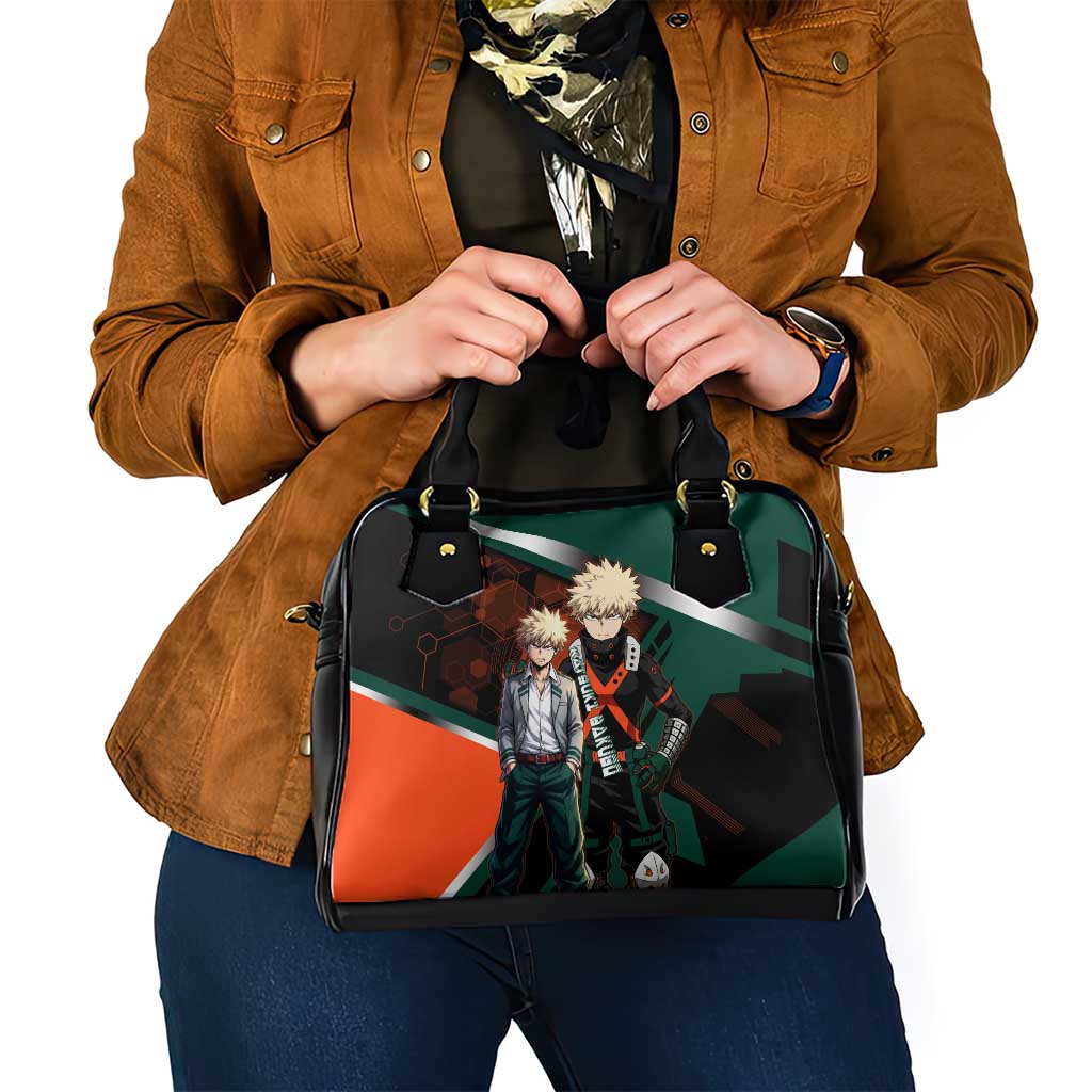 Katsuki Bakugo Shoulder Handbag Explosive Anime Action Illustration with Fiery Combat Effects