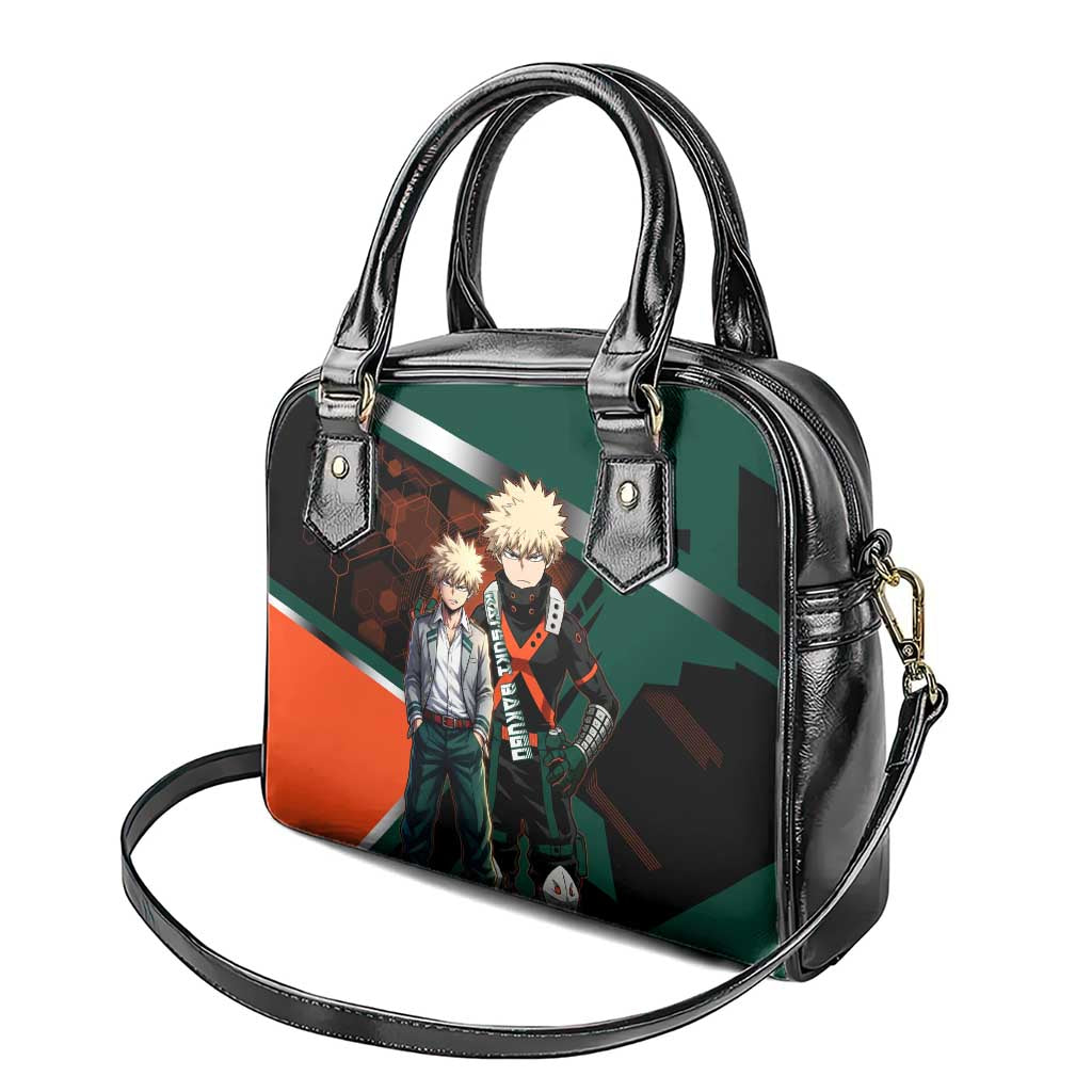 Katsuki Bakugo Shoulder Handbag Explosive Anime Action Illustration with Fiery Combat Effects