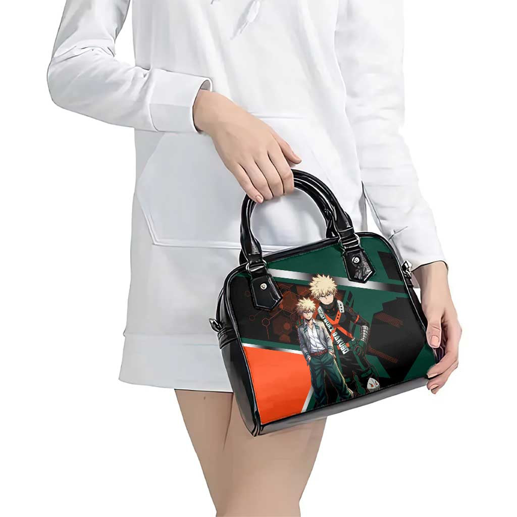 Katsuki Bakugo Shoulder Handbag Explosive Anime Action Illustration with Fiery Combat Effects