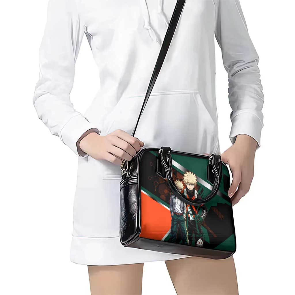 Katsuki Bakugo Shoulder Handbag Explosive Anime Action Illustration with Fiery Combat Effects