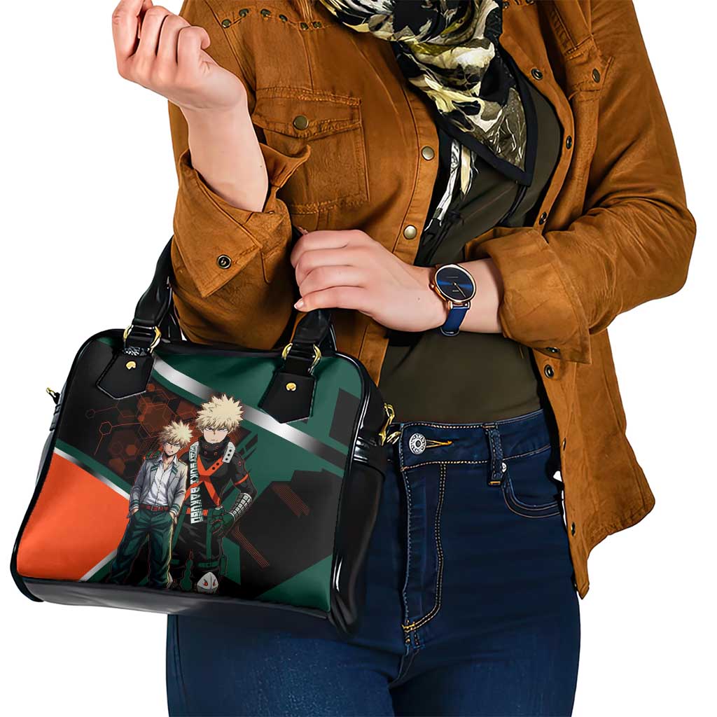 Katsuki Bakugo Shoulder Handbag Explosive Anime Action Illustration with Fiery Combat Effects