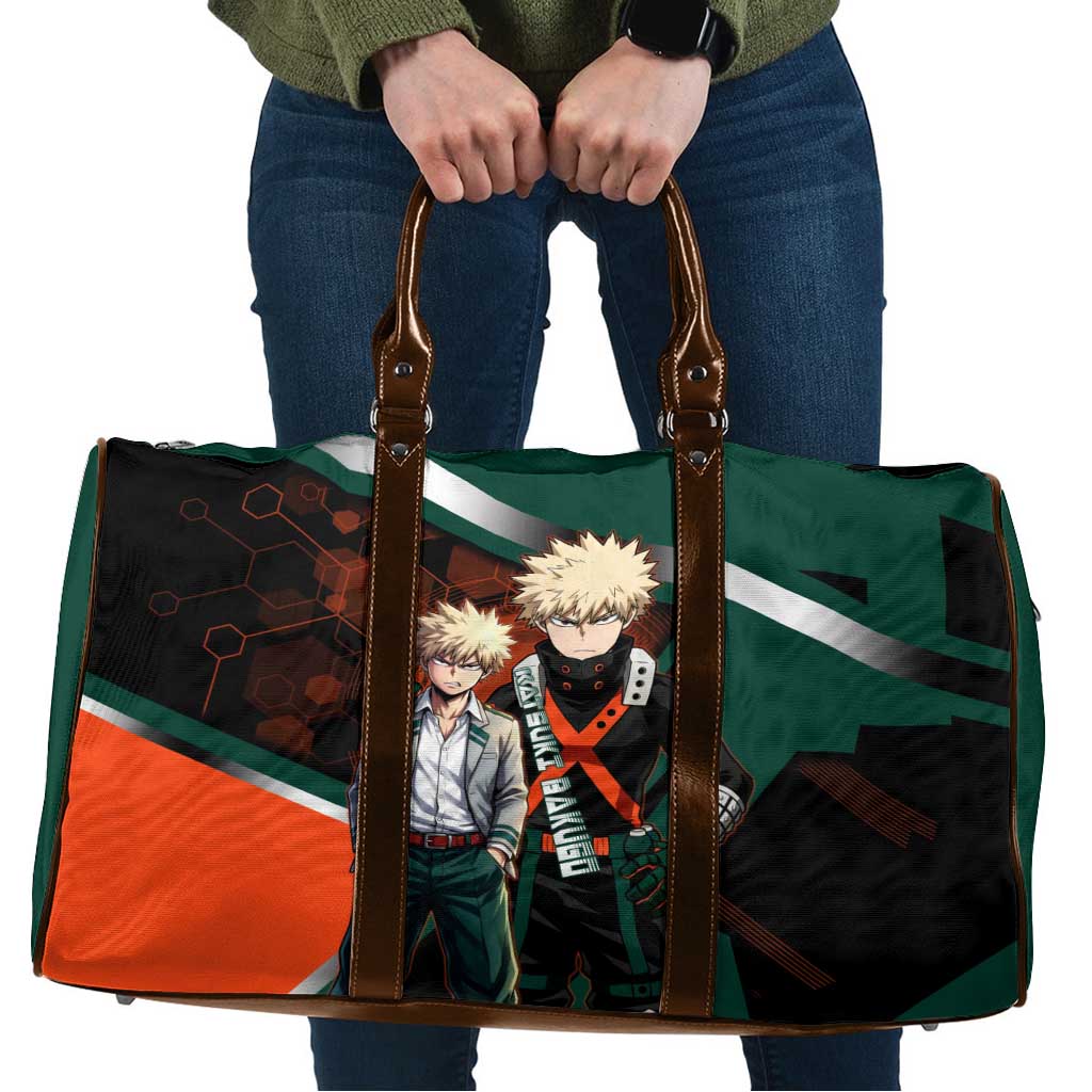 Katsuki Bakugo Travel Bag Explosive Anime Action Illustration with Fiery Combat Effects