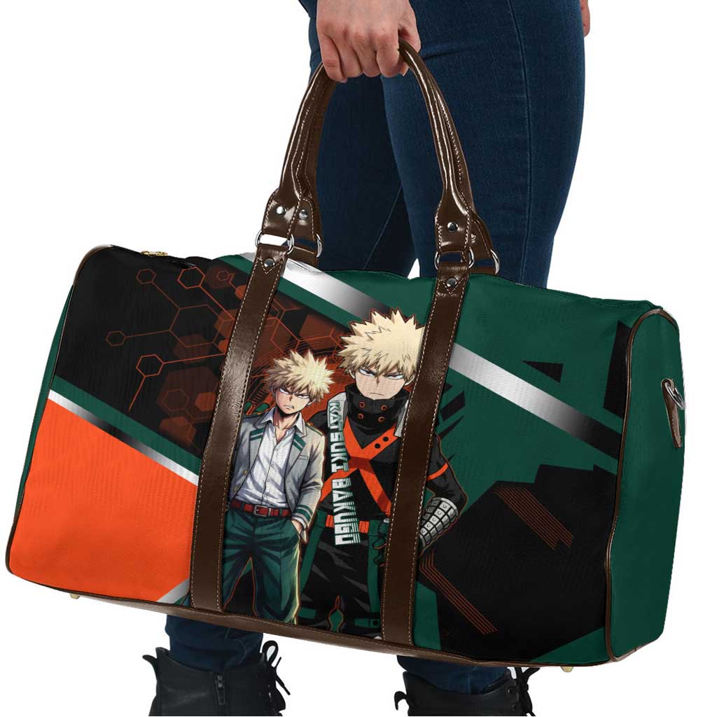 Katsuki Bakugo Travel Bag Explosive Anime Action Illustration with Fiery Combat Effects