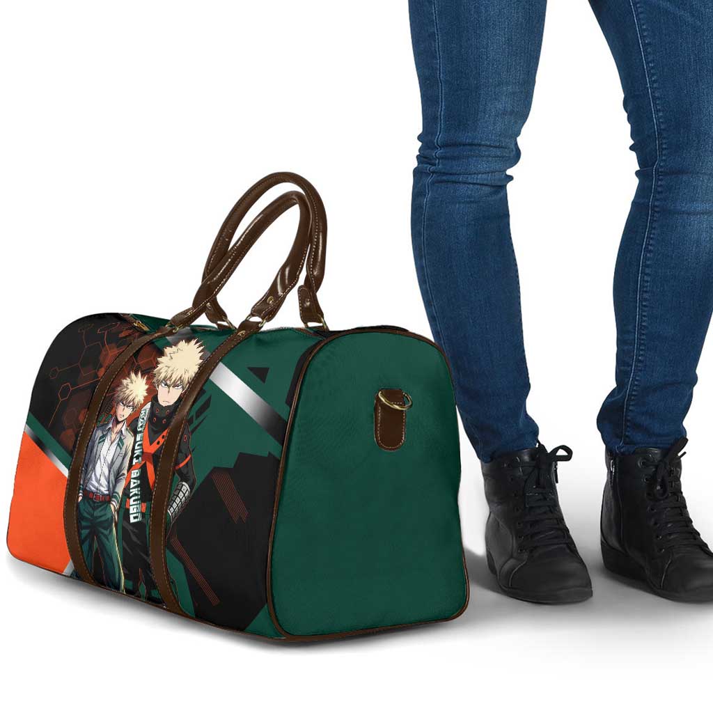 Katsuki Bakugo Travel Bag Explosive Anime Action Illustration with Fiery Combat Effects
