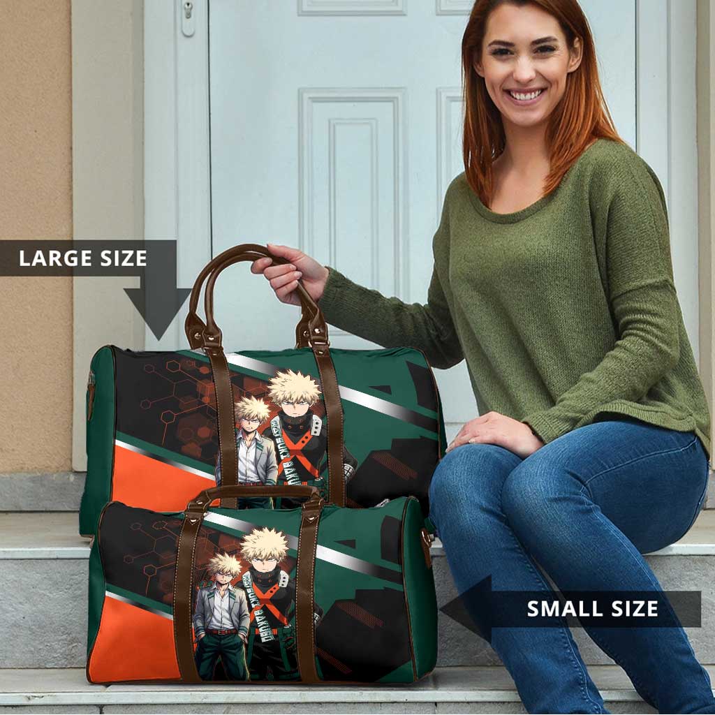Katsuki Bakugo Travel Bag Explosive Anime Action Illustration with Fiery Combat Effects