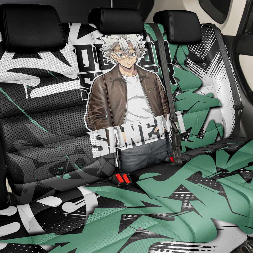Sanemi Demon Slayer Back Car Seat Cover Graffiti Street Anime Design