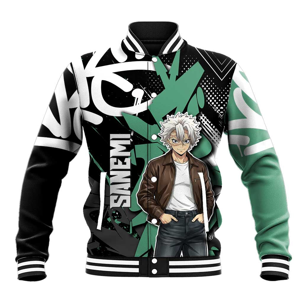 Sanemi Demon Slayer Baseball Jacket Graffiti Street Anime Design