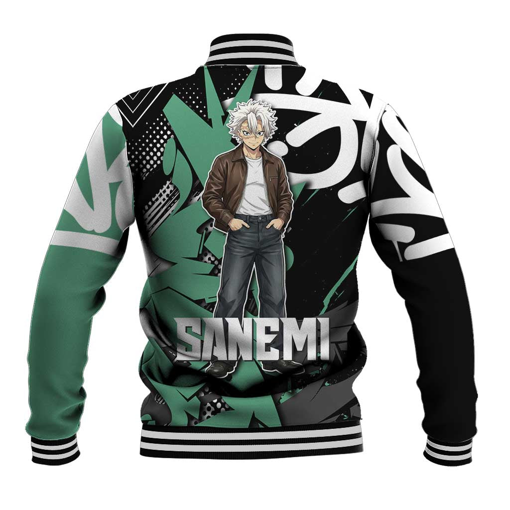 Sanemi Demon Slayer Baseball Jacket Graffiti Street Anime Design