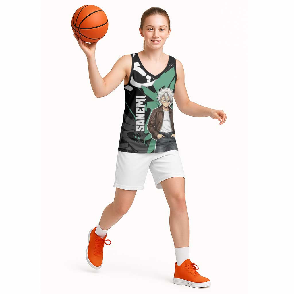 Sanemi Demon Slayer Basketball Jersey Graffiti Street Anime Design