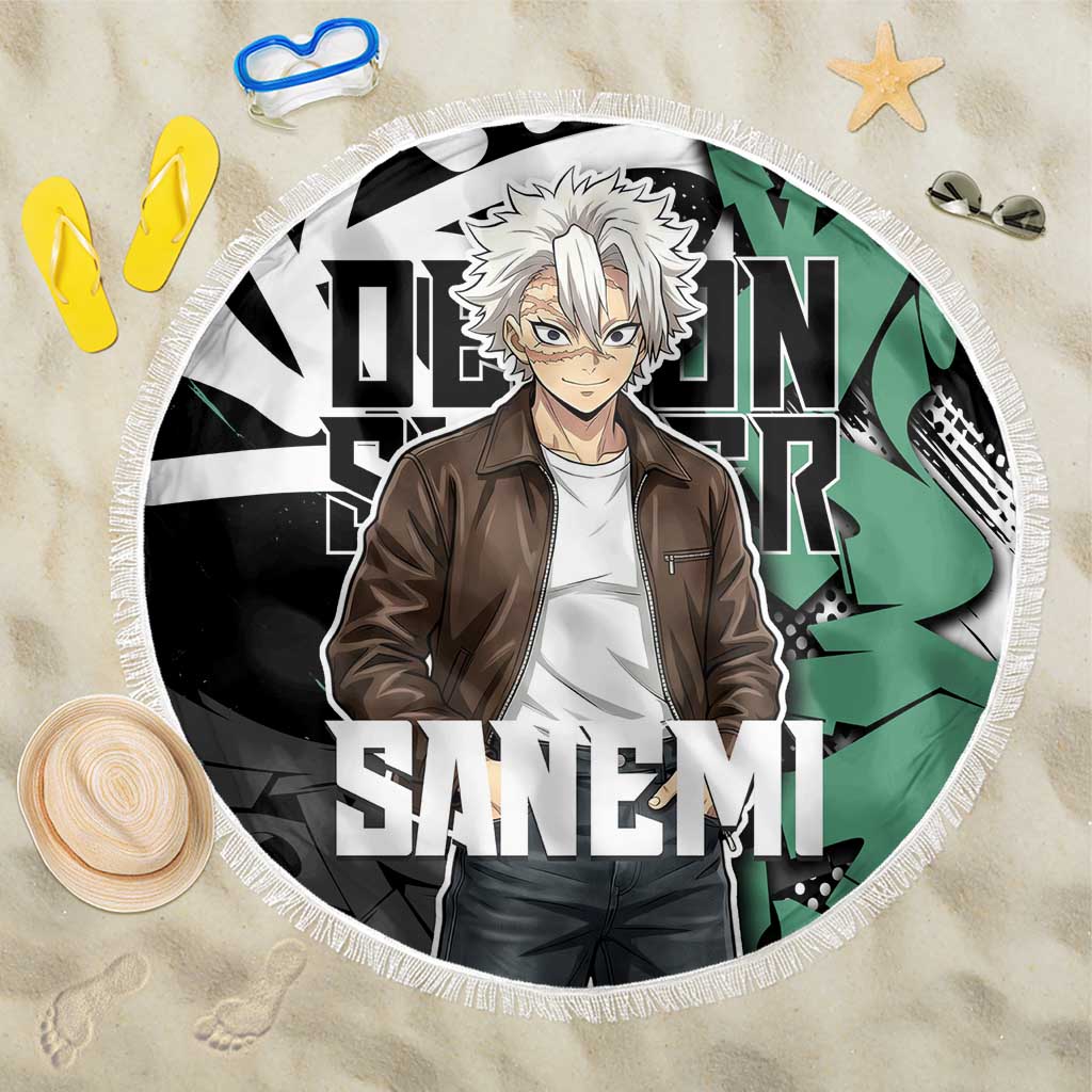 Sanemi Demon Slayer Beach Blanket Graffiti Street Anime Design