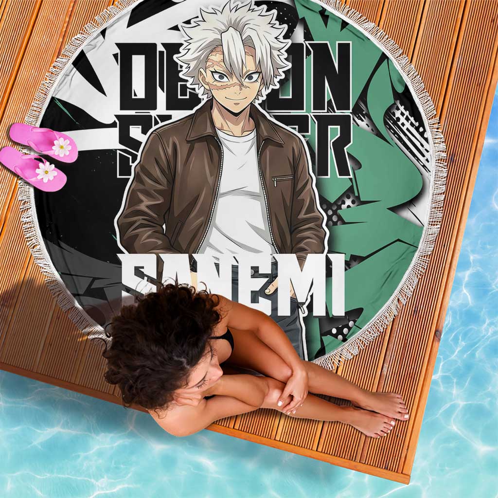 Sanemi Demon Slayer Beach Blanket Graffiti Street Anime Design