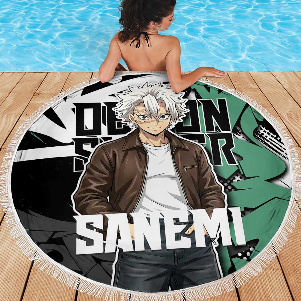 Sanemi Demon Slayer Beach Blanket Graffiti Street Anime Design