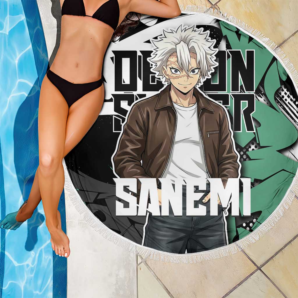 Sanemi Demon Slayer Beach Blanket Graffiti Street Anime Design