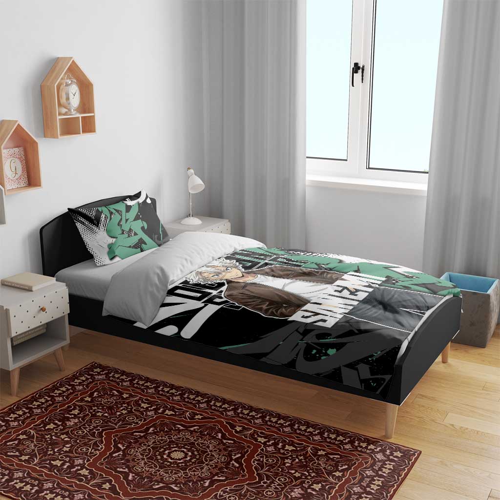 Sanemi Demon Slayer Bedding Set Graffiti Street Anime Design