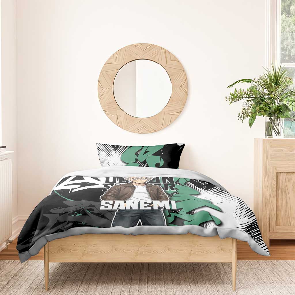 Sanemi Demon Slayer Bedding Set Graffiti Street Anime Design