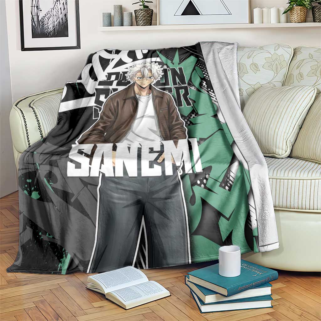 Sanemi Demon Slayer Blanket Graffiti Street Anime Design