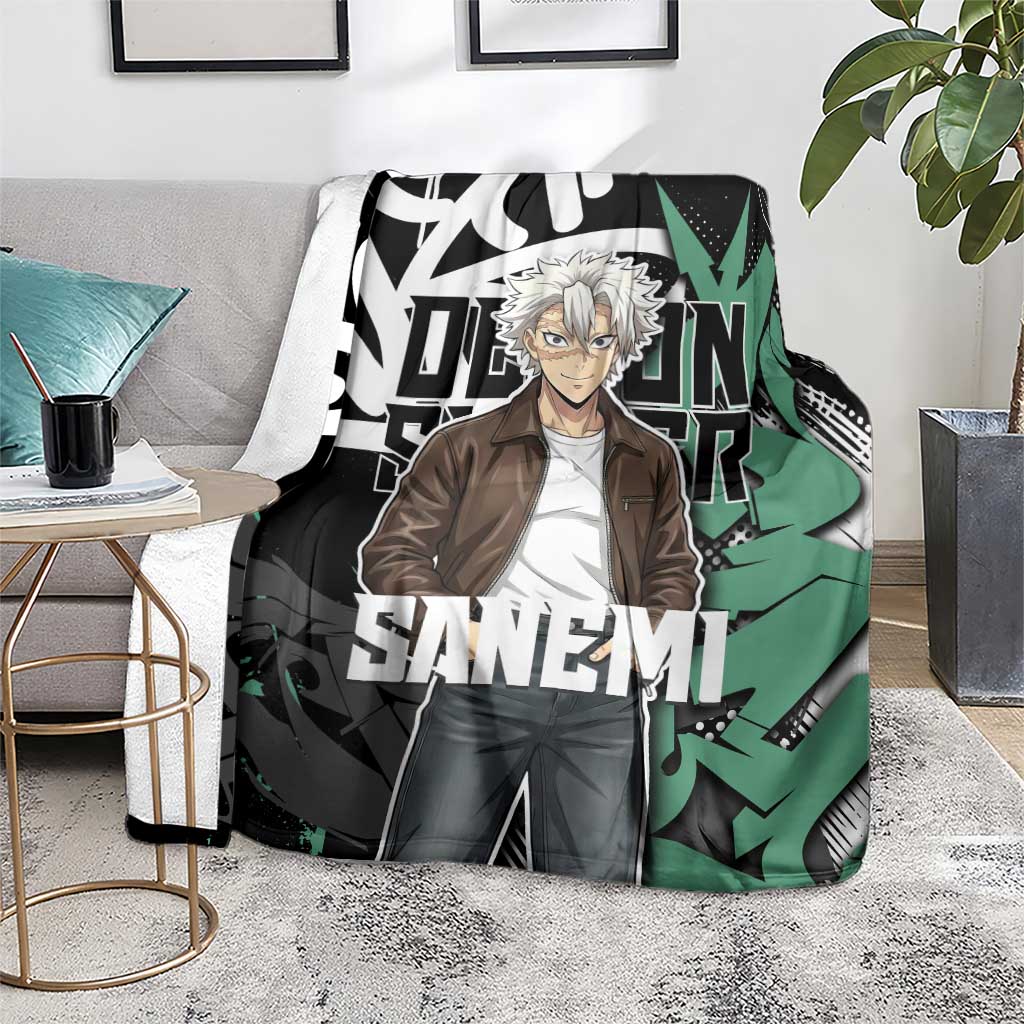 Sanemi Demon Slayer Blanket Graffiti Street Anime Design