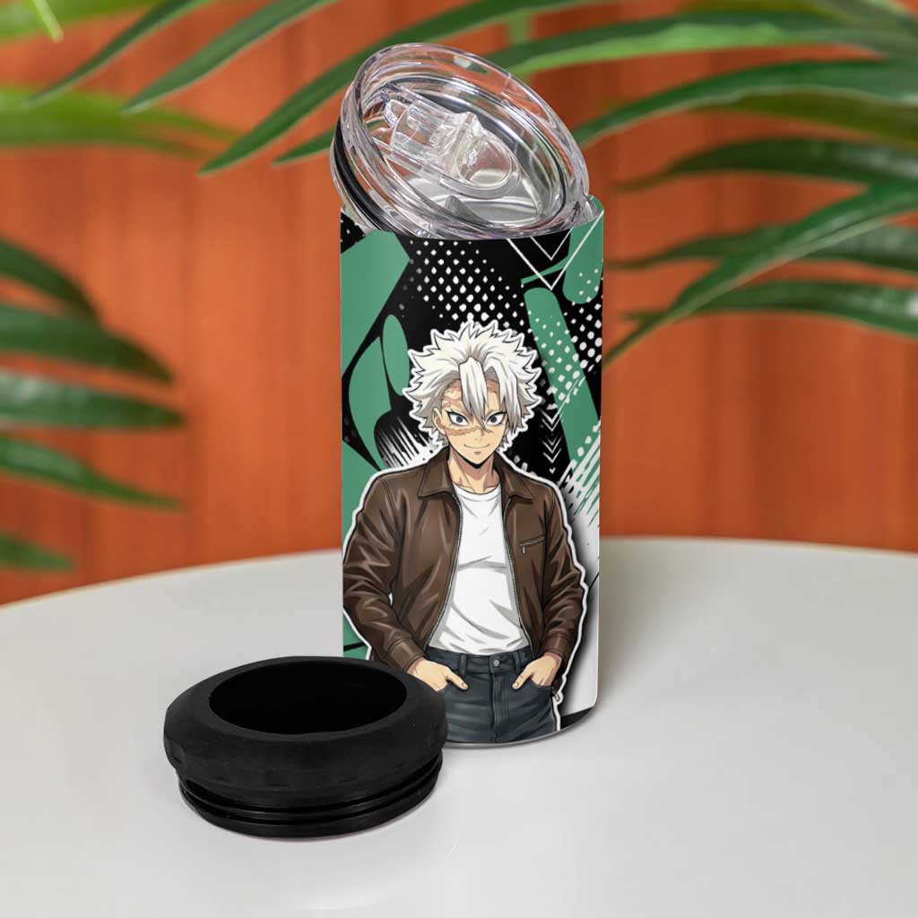 Sanemi Demon Slayer 4 in 1 Can Cooler Tumbler Graffiti Street Anime Design
