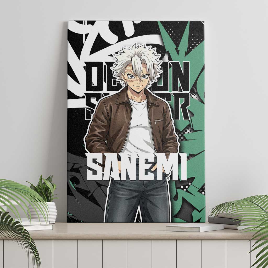 Sanemi Demon Slayer Canvas Wall Art Graffiti Street Anime Design