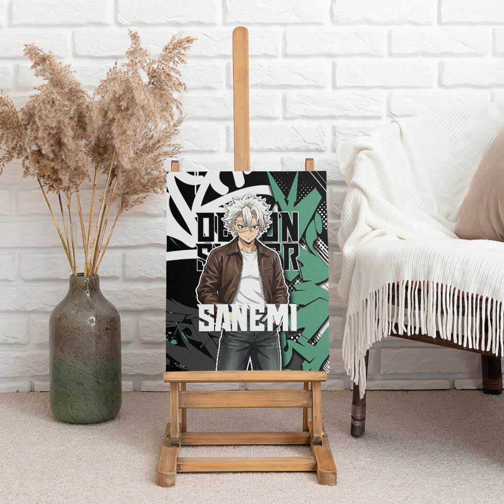 Sanemi Demon Slayer Canvas Wall Art Graffiti Street Anime Design