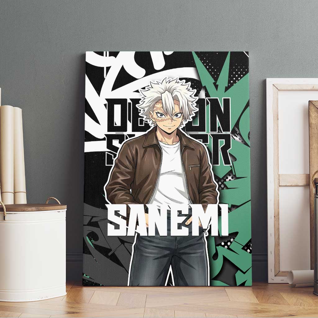Sanemi Demon Slayer Canvas Wall Art Graffiti Street Anime Design
