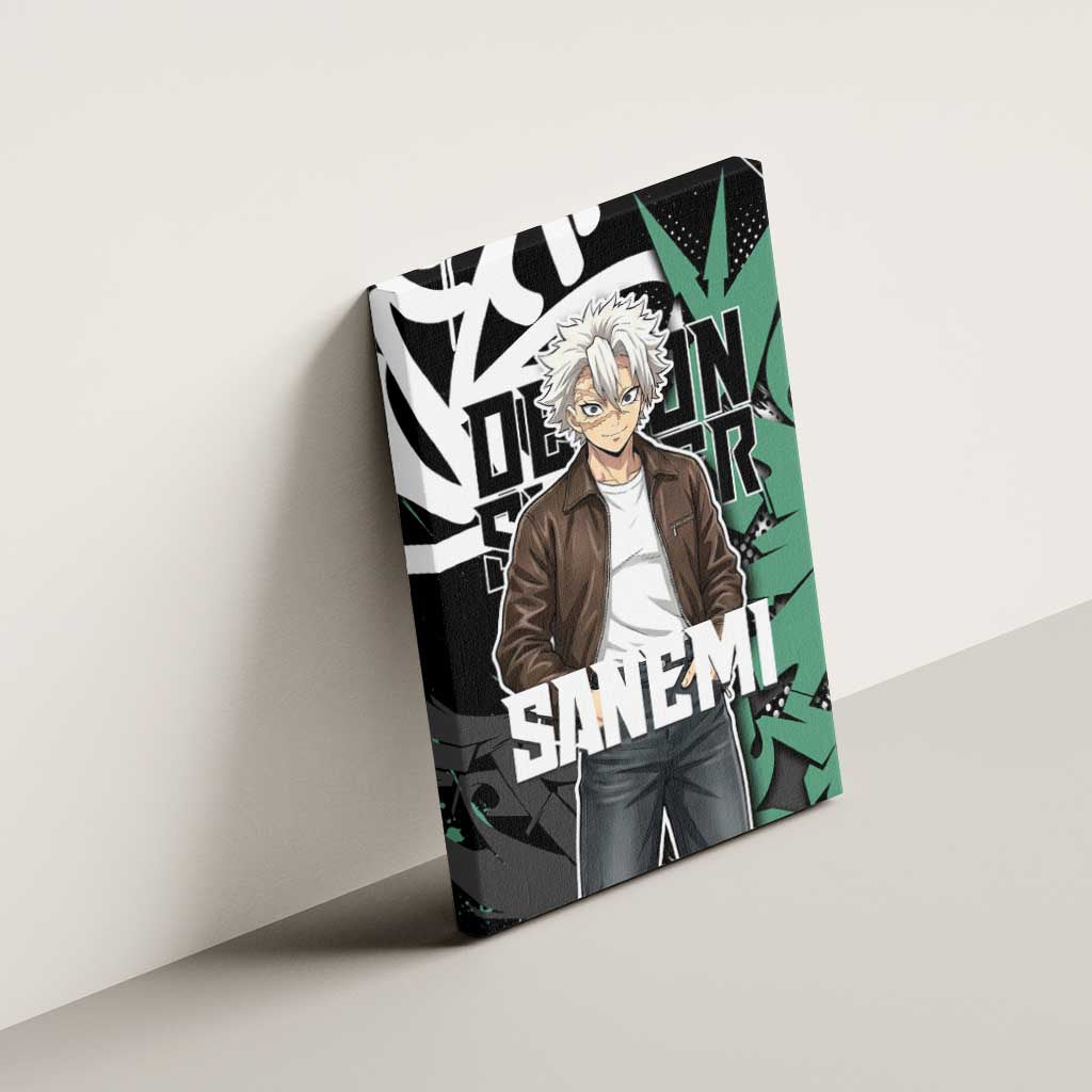 Sanemi Demon Slayer Canvas Wall Art Graffiti Street Anime Design