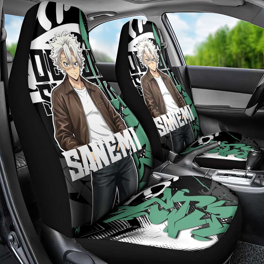 Sanemi Demon Slayer Car Seat Cover Graffiti Street Anime Design