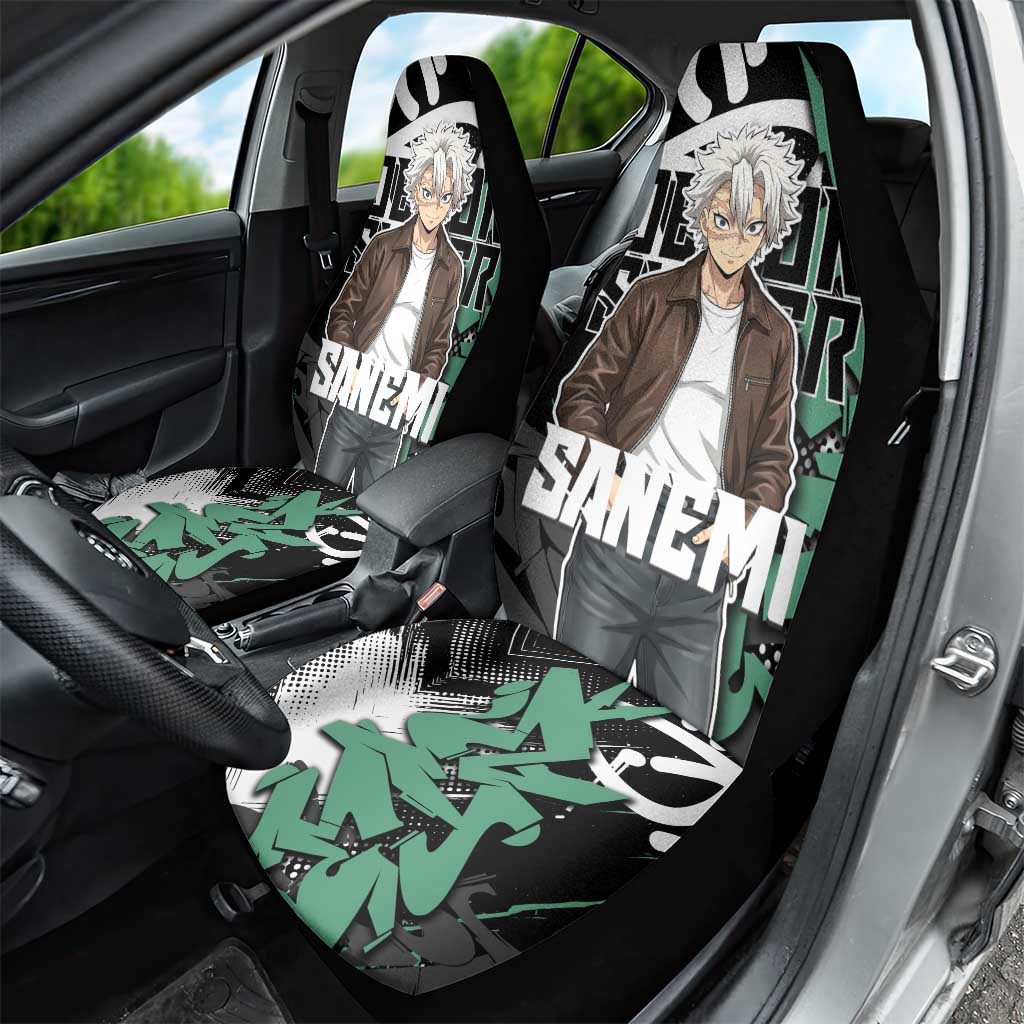 Sanemi Demon Slayer Car Seat Cover Graffiti Street Anime Design