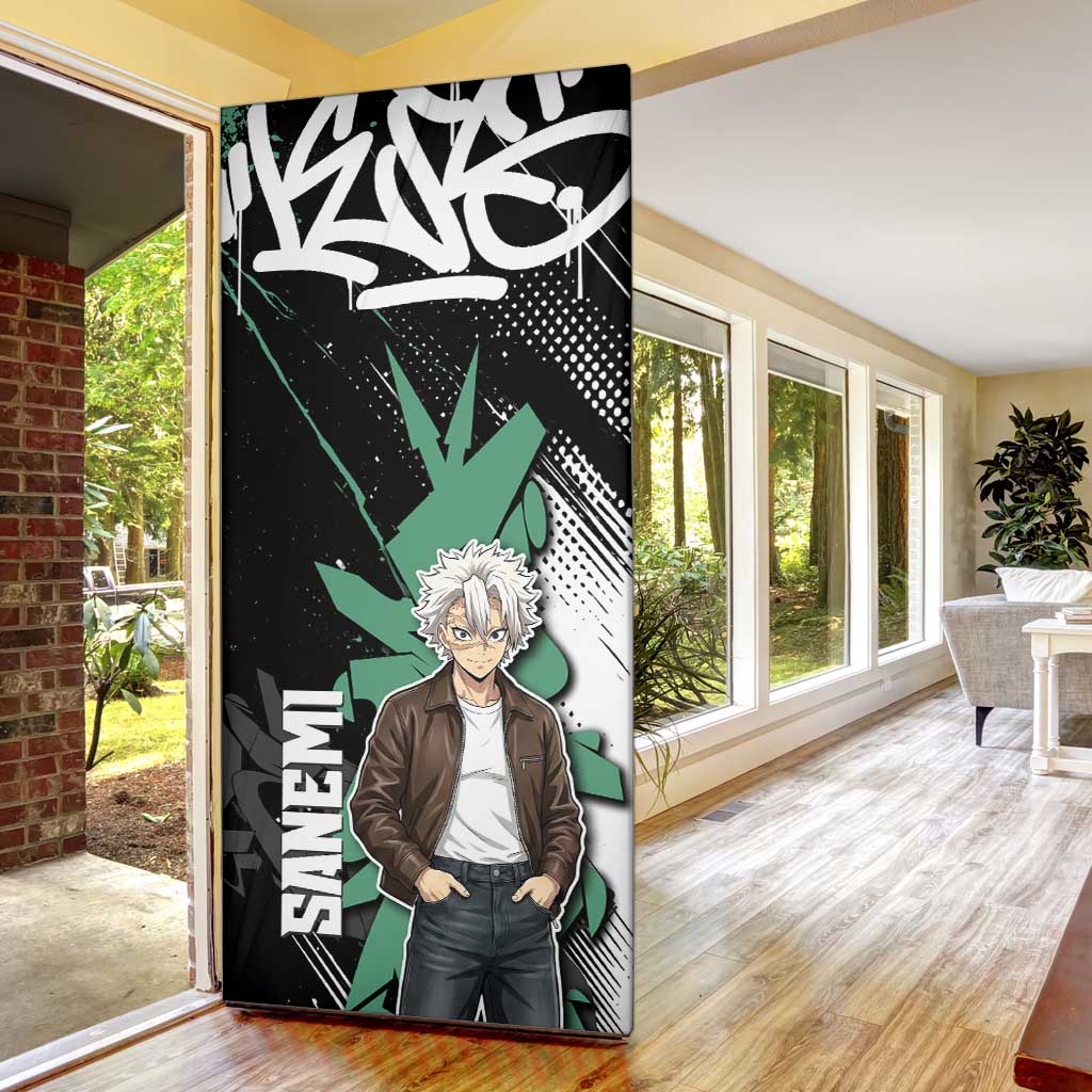 Sanemi Demon Slayer Door Cover Graffiti Street Anime Design