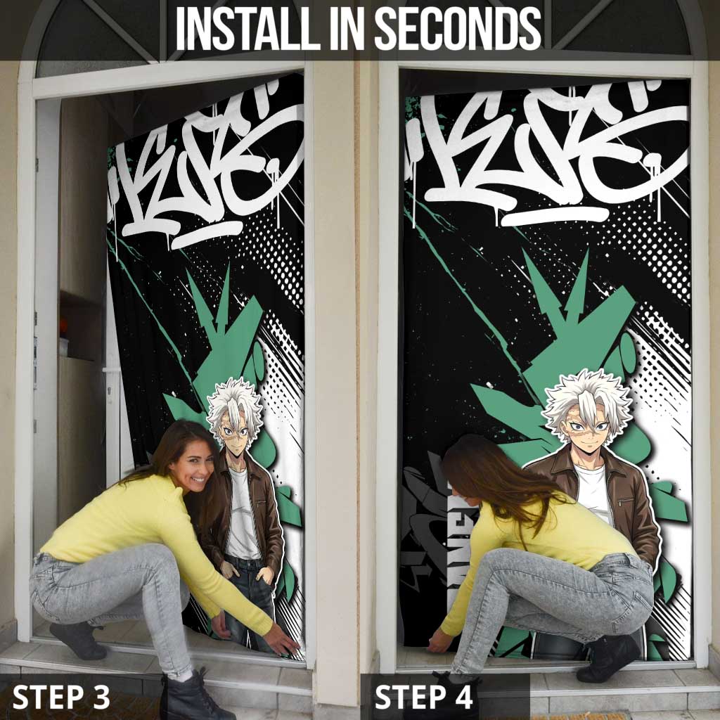 Sanemi Demon Slayer Door Cover Graffiti Street Anime Design