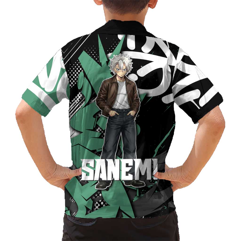 Sanemi Demon Slayer Family Matching Mermaid Dress and Hawaiian Shirt Graffiti Street Anime Design