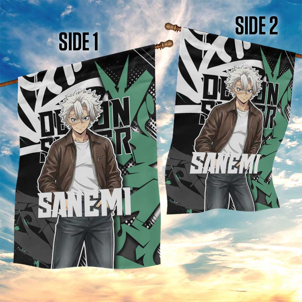 Sanemi Demon Slayer Garden Flag Graffiti Street Anime Design