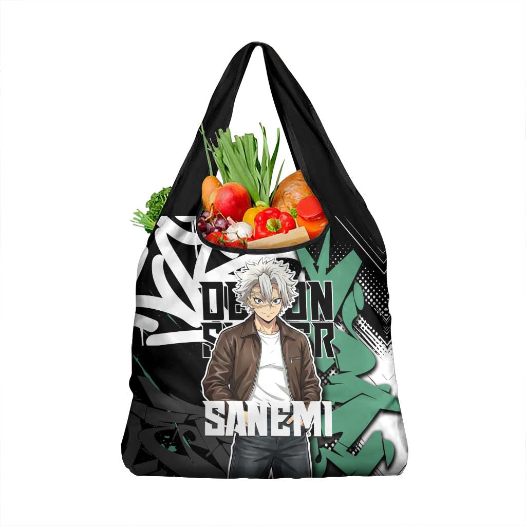 Sanemi Demon Slayer Grocery Bag Graffiti Street Anime Design